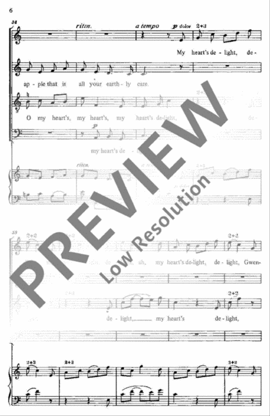 Four Songs of the British Isles 4-Part scores gallery preview page 7