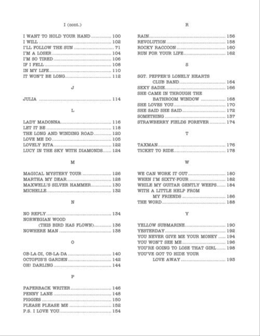 The Beatles Real Book Piano scores gallery preview page 5