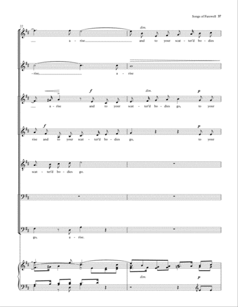Songs of Farewell Divisi scores gallery preview page 38