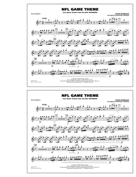 NFL Game Theme - Flute/Piccolo