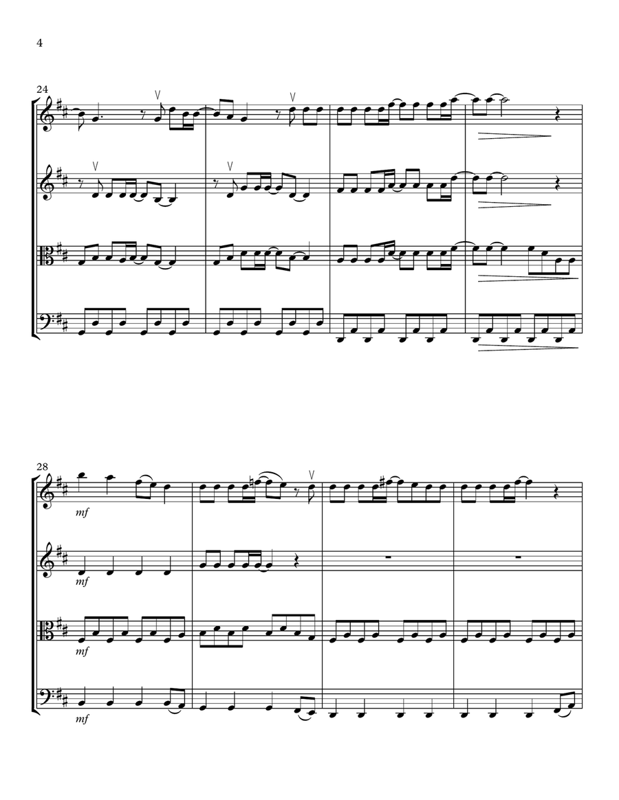 Texas Hold 'em String Quartet scores gallery preview page 4