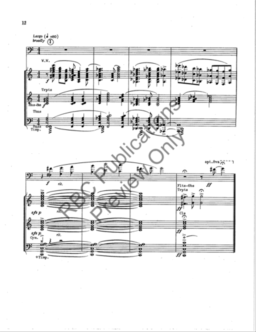 Aria For Trombone Aria For Trombone Concert Band scores gallery preview page 13