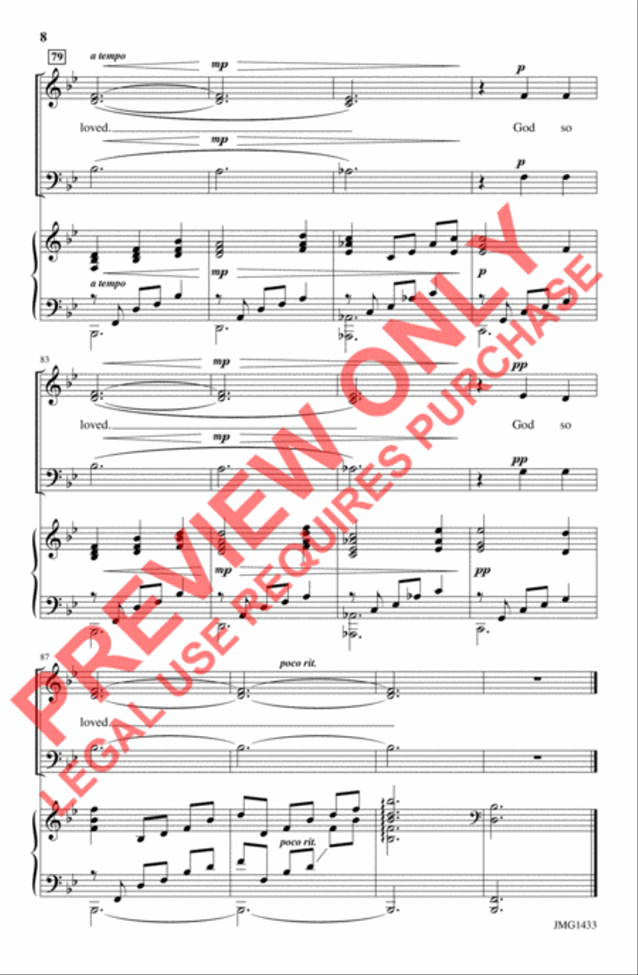 God so loved 4-Part scores gallery preview page 8