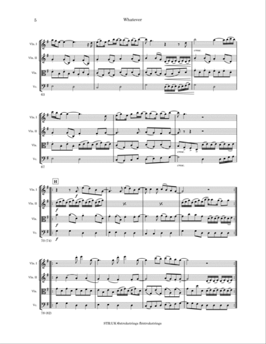 Whatever String Quartet scores gallery preview page 6