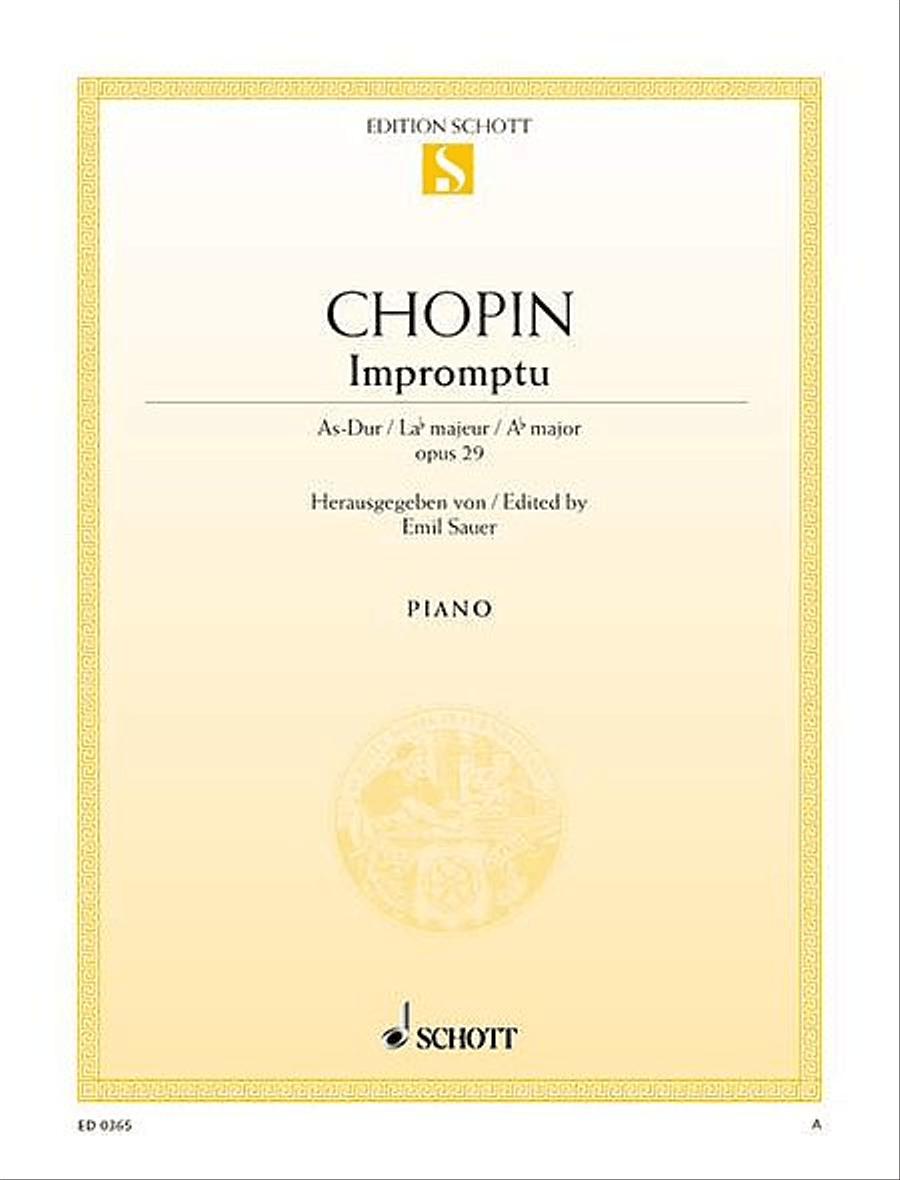Impromptu Op. 29 in A-flat Major Piano Solo scores gallery preview page 1