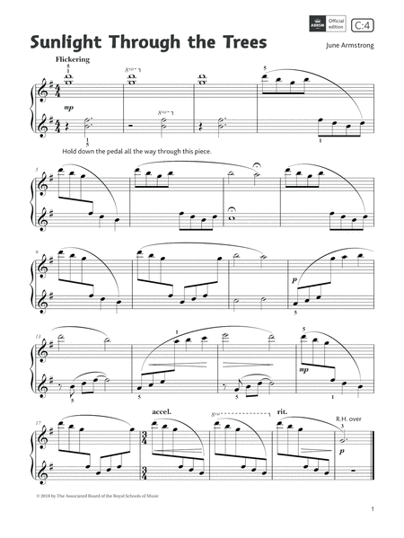 Sunlight Through the Trees (Grade 1, list C4, from the ABRSM Piano Syllabus 2021 & 2022)