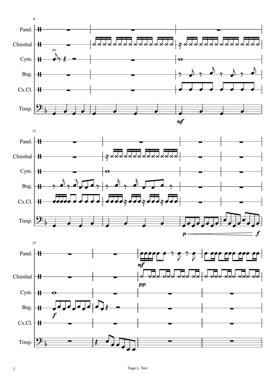 Marcha Brasileira Percussion Ensemble scores gallery preview page 2