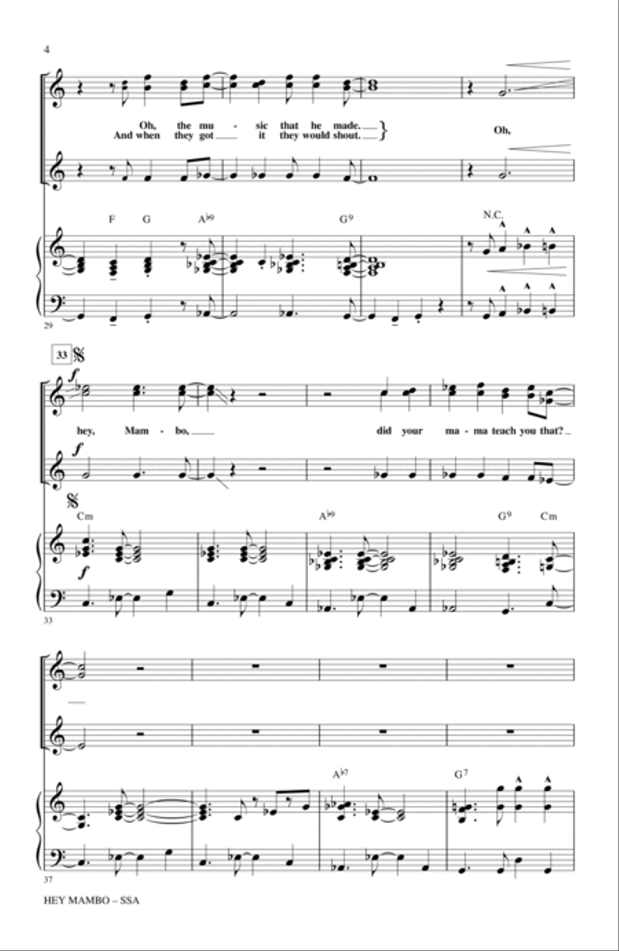 Hey Mambo Hey Mambo SSA scores gallery preview page 3