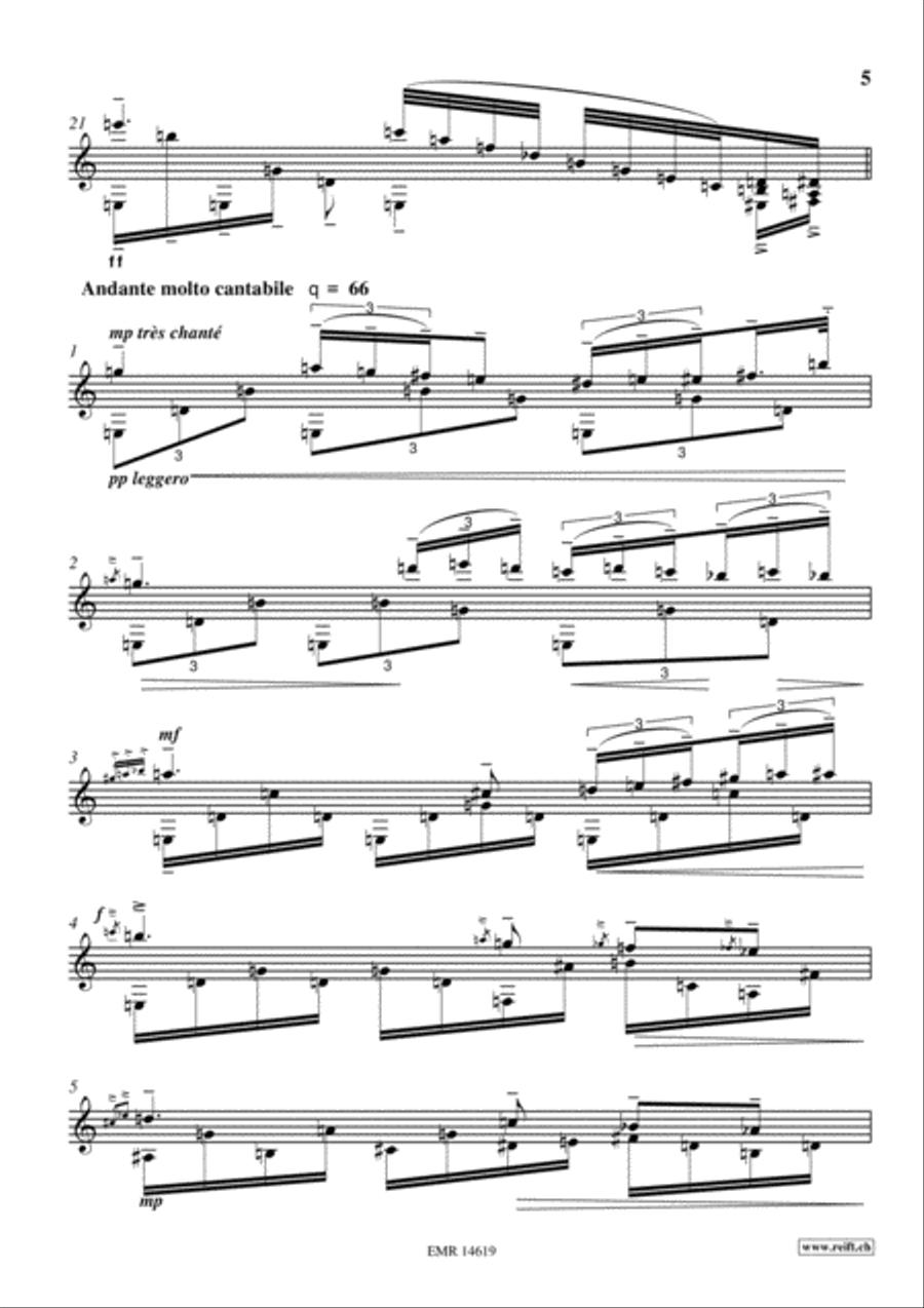 Etude en forme de Rondo Classical Guitar scores gallery preview page 5