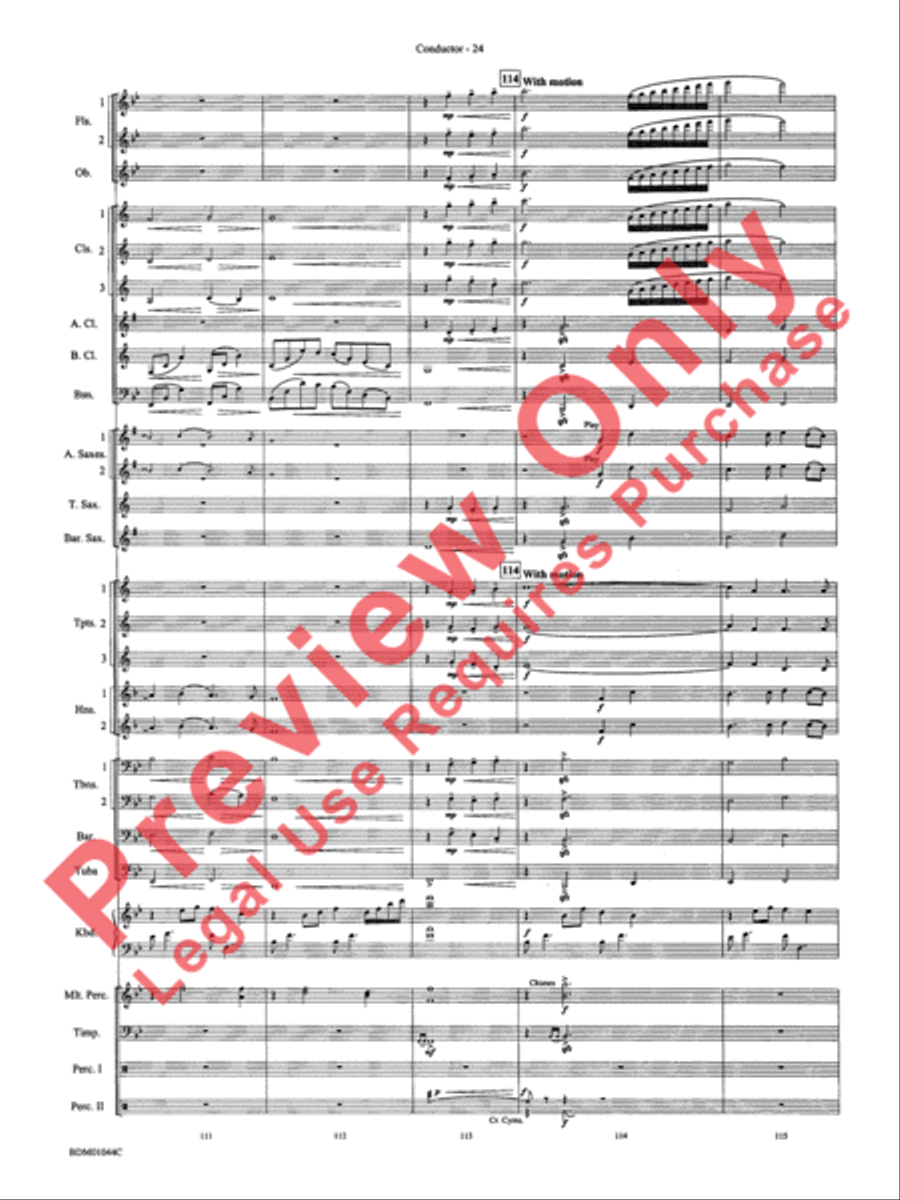 To the Summit! (Strive for the Highest) Concert Band scores gallery preview page 28