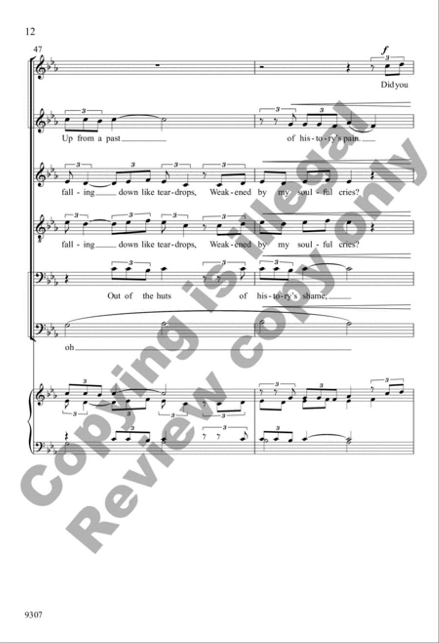Like Moons and Like Suns, I'll Rise 4-Part scores gallery preview page 12