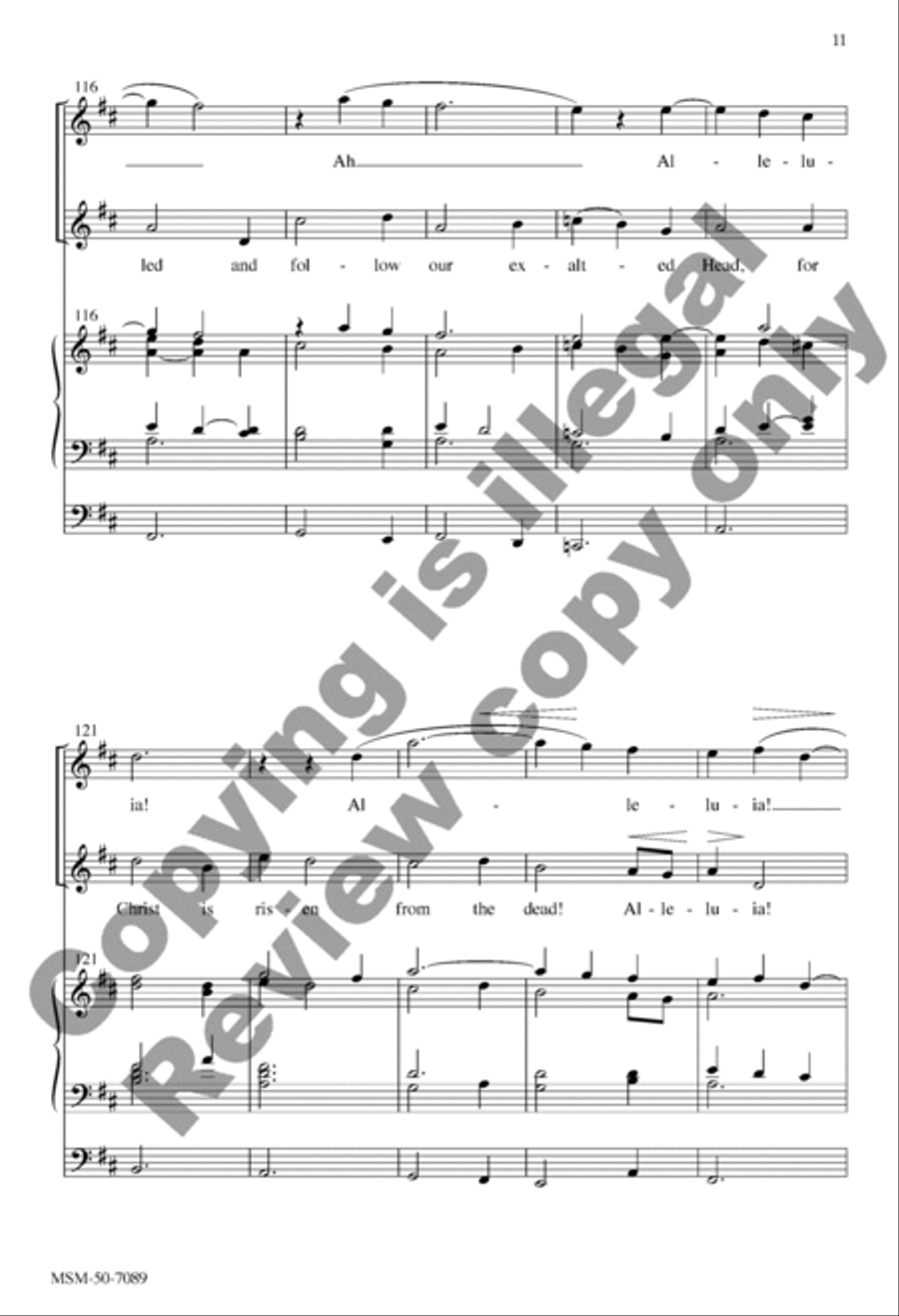 Love's Redeeming Work Is Done 4-Part scores gallery preview page 11