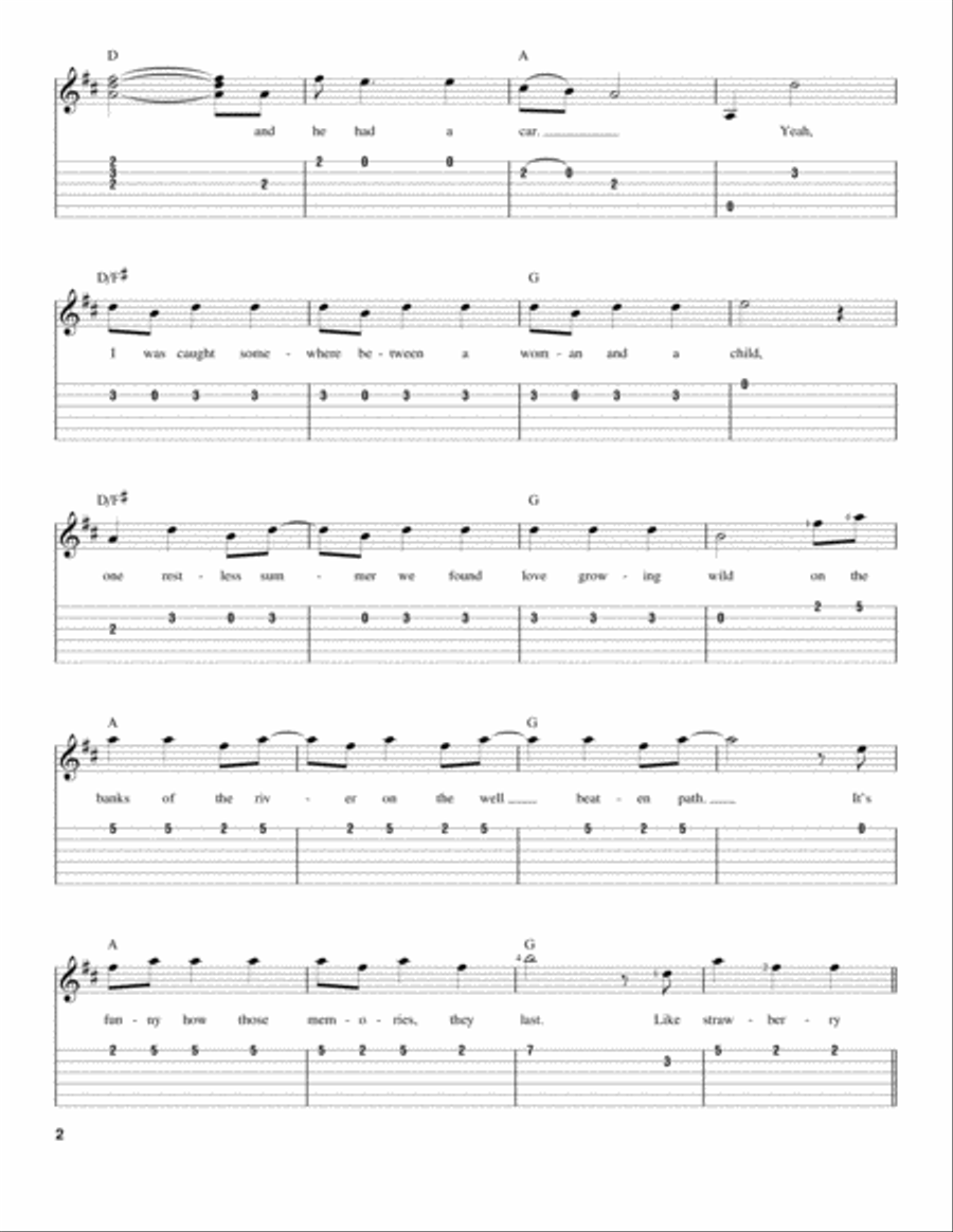 Strawberry Wine Acoustic Guitar scores gallery preview page 2