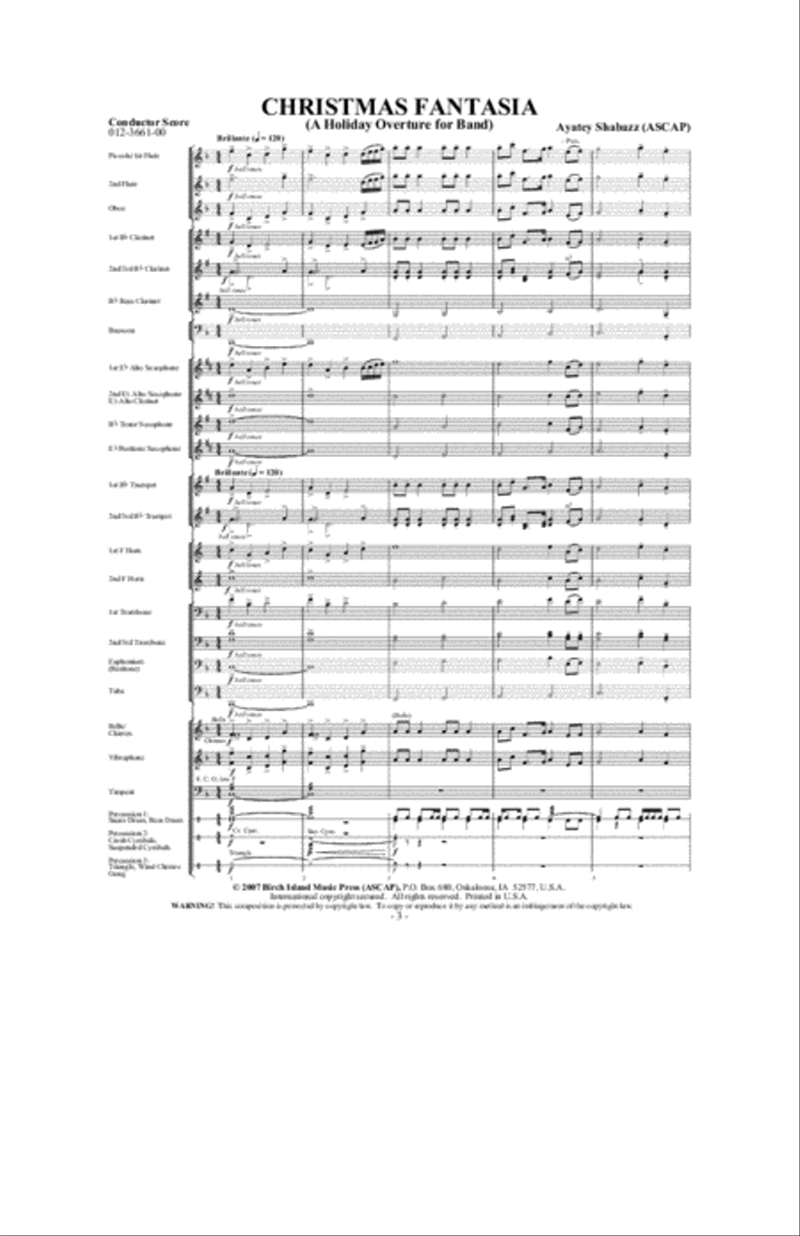 Christmas Fantasia Christmas Fantasia Concert Band scores gallery preview page 2