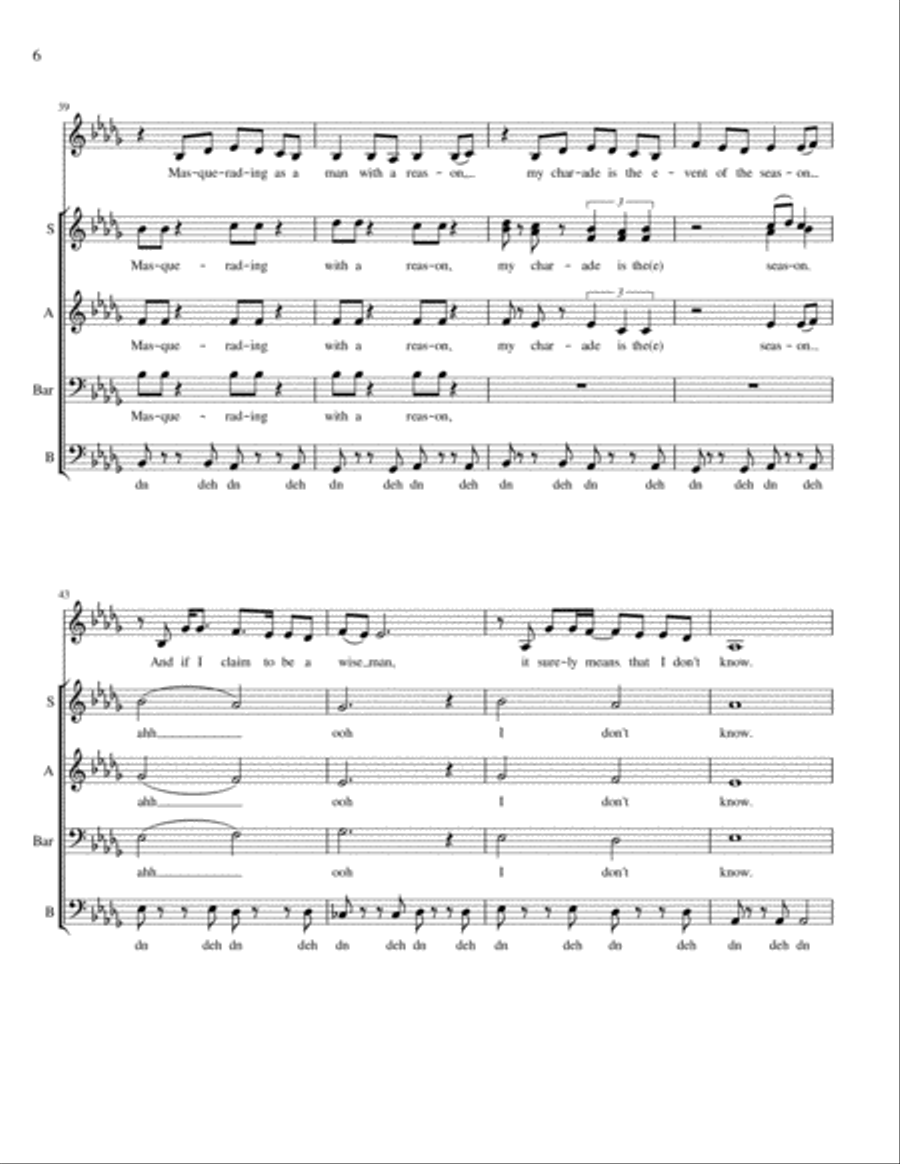 Carry On Wayward Son Divisi scores gallery preview page 6