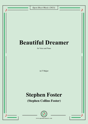 Book cover for S. Foster-Beautiful Dreamer,in F Major