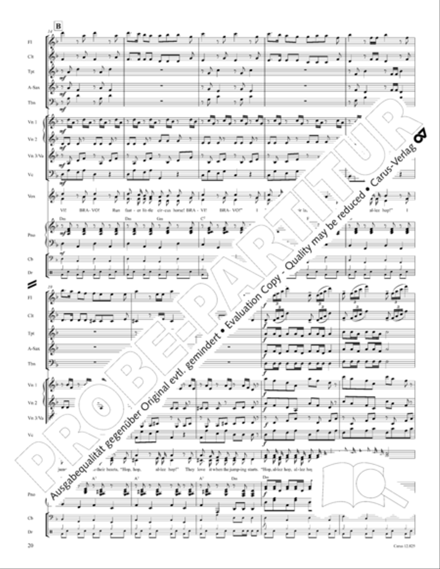 Circus Allegro Choir scores gallery preview page 21