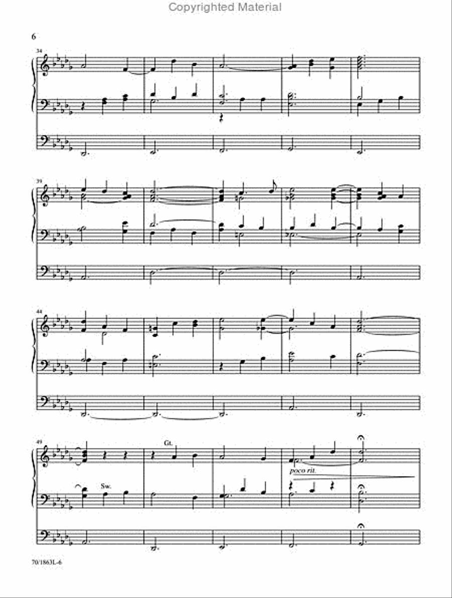 High and Lifted Up Organ Solo scores gallery preview page 4