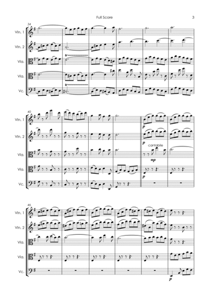 Brandenburg Concerto No.5, 3rd movement - string quintet image number null