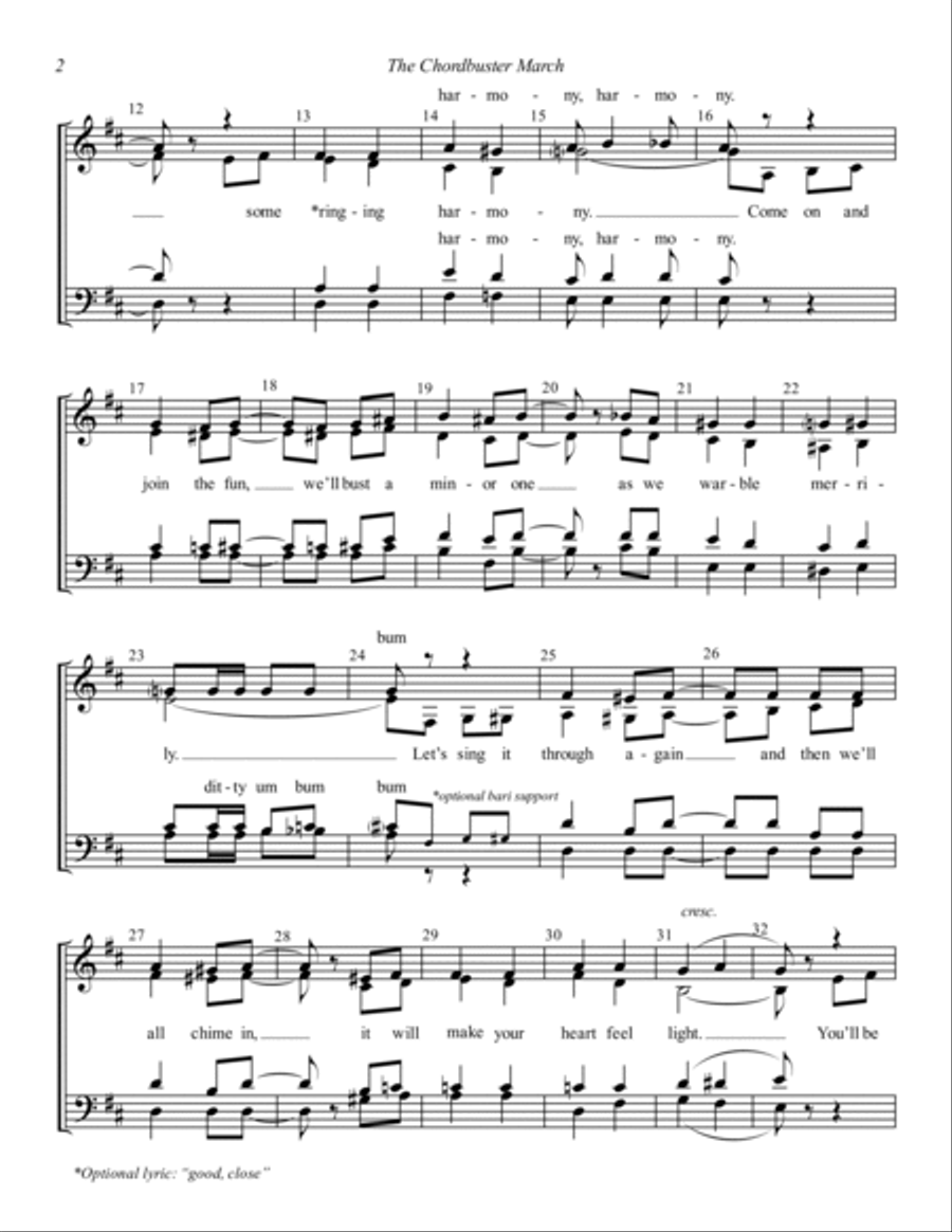 The Chordbuster March The Chordbuster March 4-Part scores gallery preview page 2