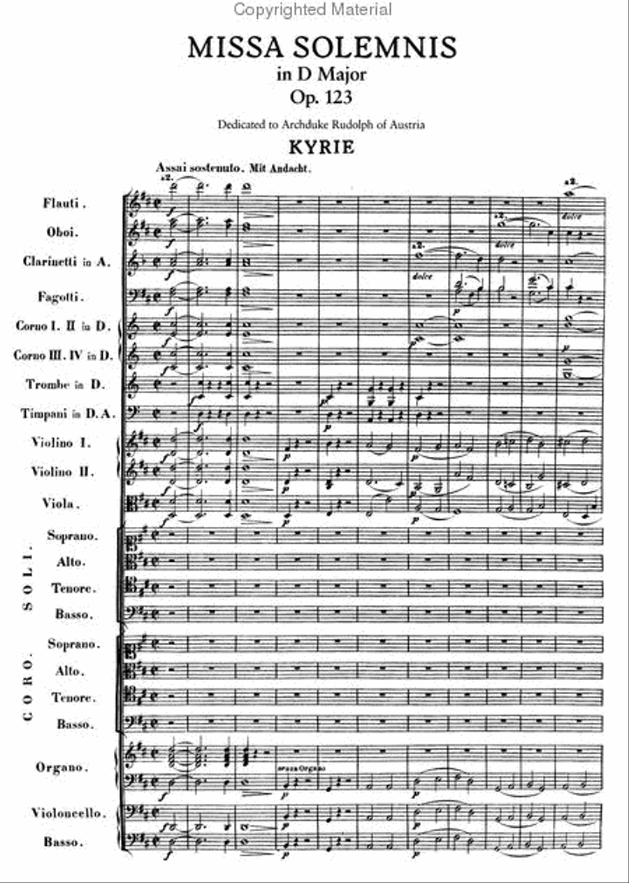 Missa Solemnis in Full Score Choir scores gallery preview page 2