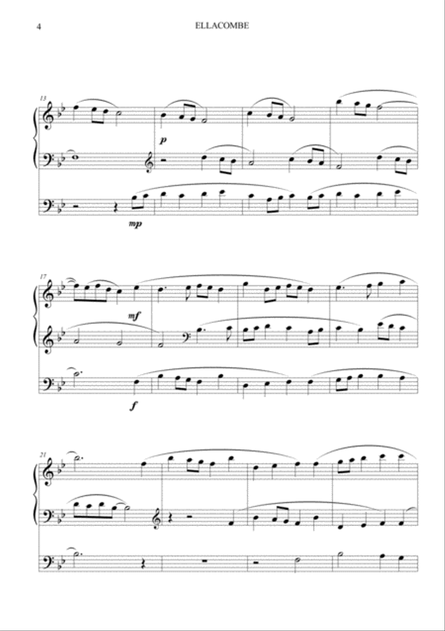 Chorale Prelude on Ellacombe Organ Solo scores gallery preview page 4