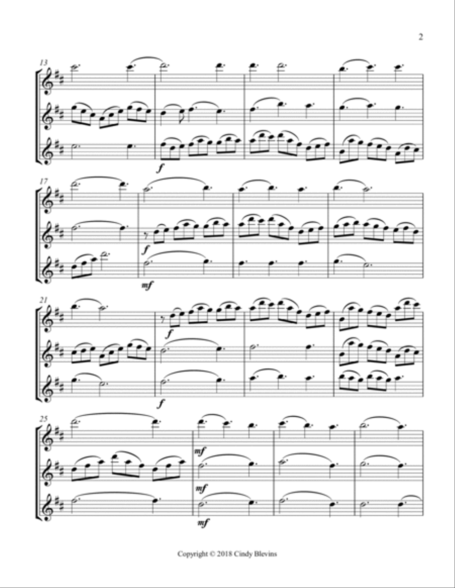 Jesu, Joy of Man's Desiring, for Flute Trio Flute Trio scores gallery preview page 3