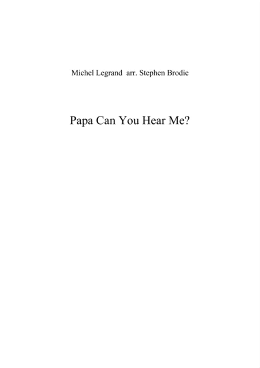 Papa, Can You Hear Me? Brass Ensemble scores gallery preview page 1