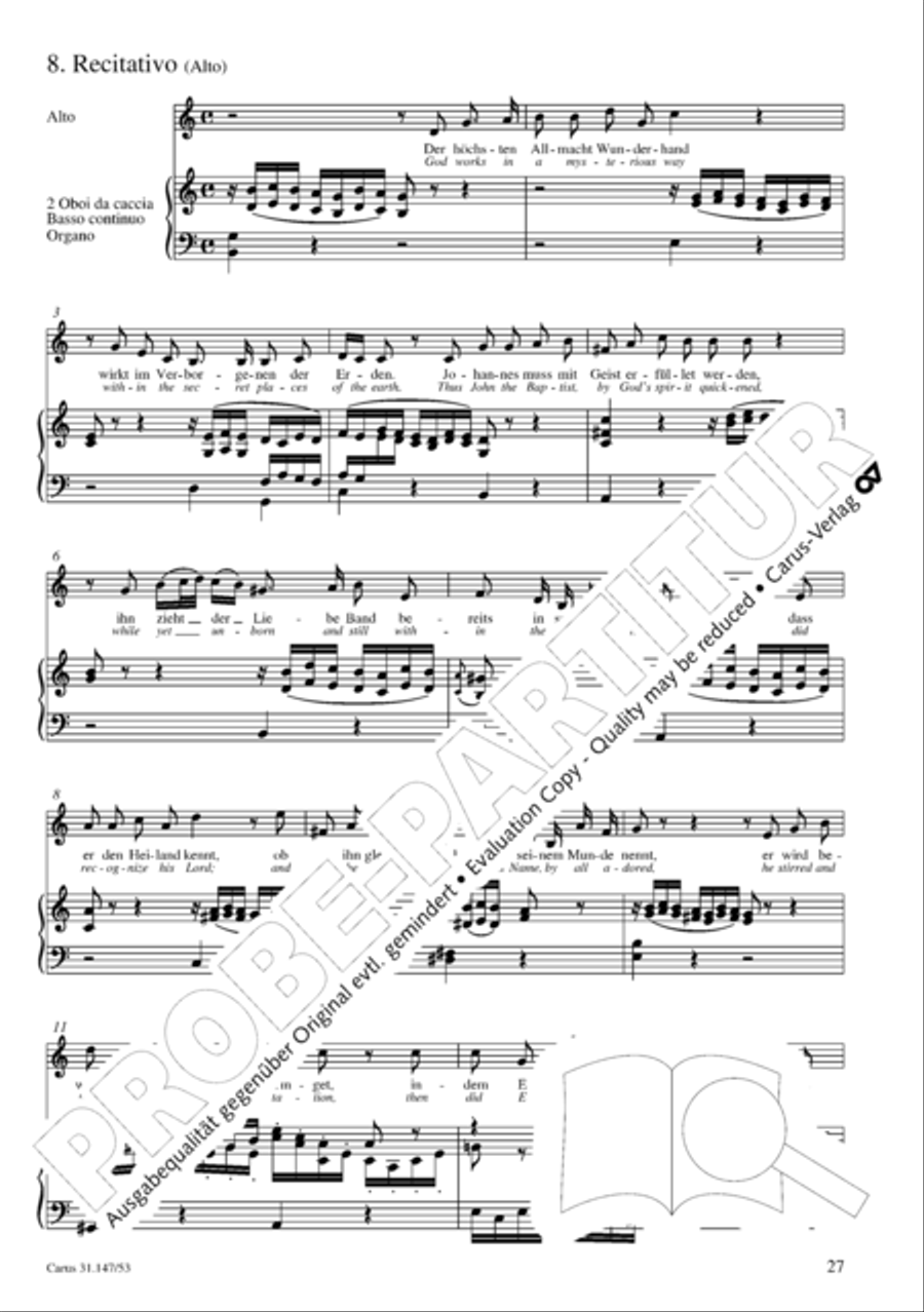 Heart and mouth and thought and action (Herz und Mund und Tat und Leben) (Herz und Mund und Tat und Leben) 4-Part scores gallery preview page 28