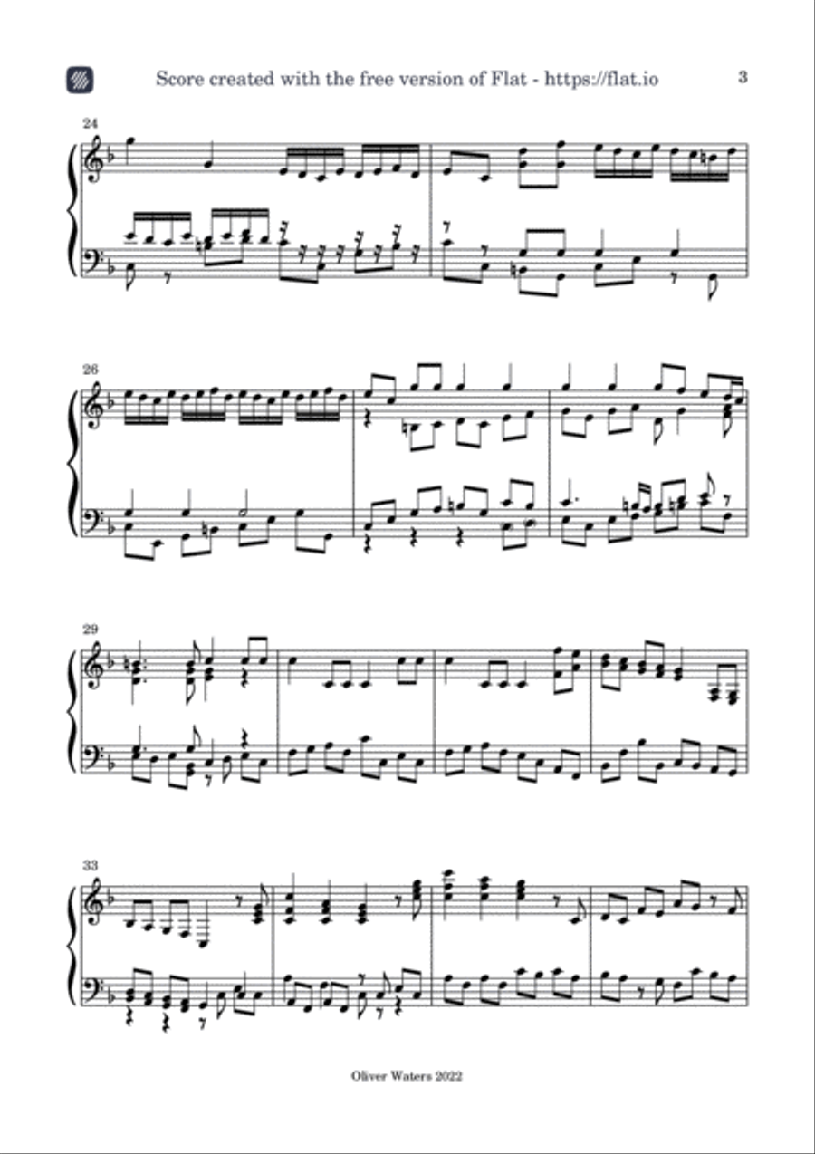 “Messiah 2.26: All we like sheep” - Arranged for solo piano Piano Solo scores gallery preview page 3