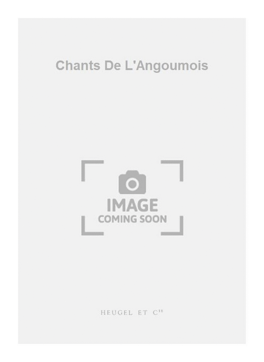 Chants De L'Angoumois Medium Voice scores gallery preview page 1