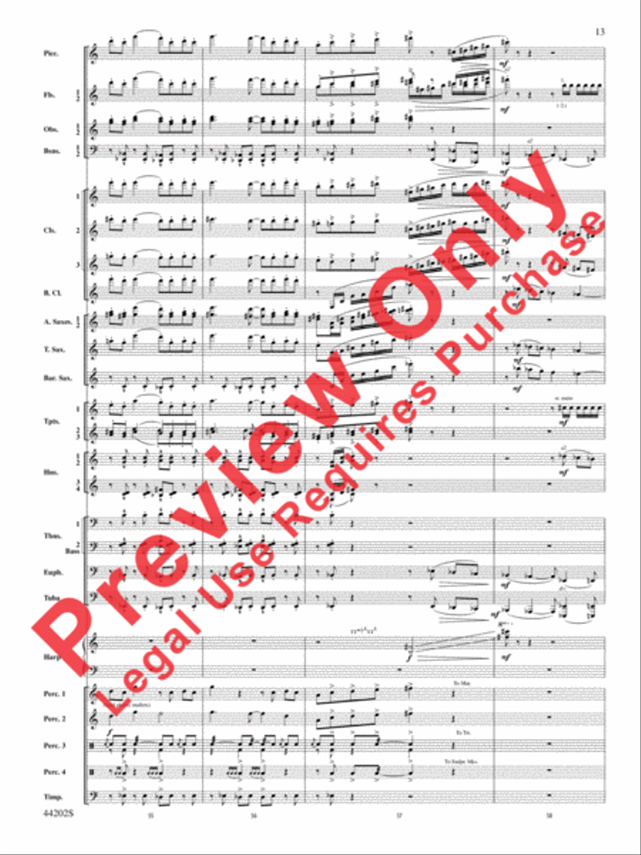 A Celebration Overture Concert Band scores gallery preview page 14