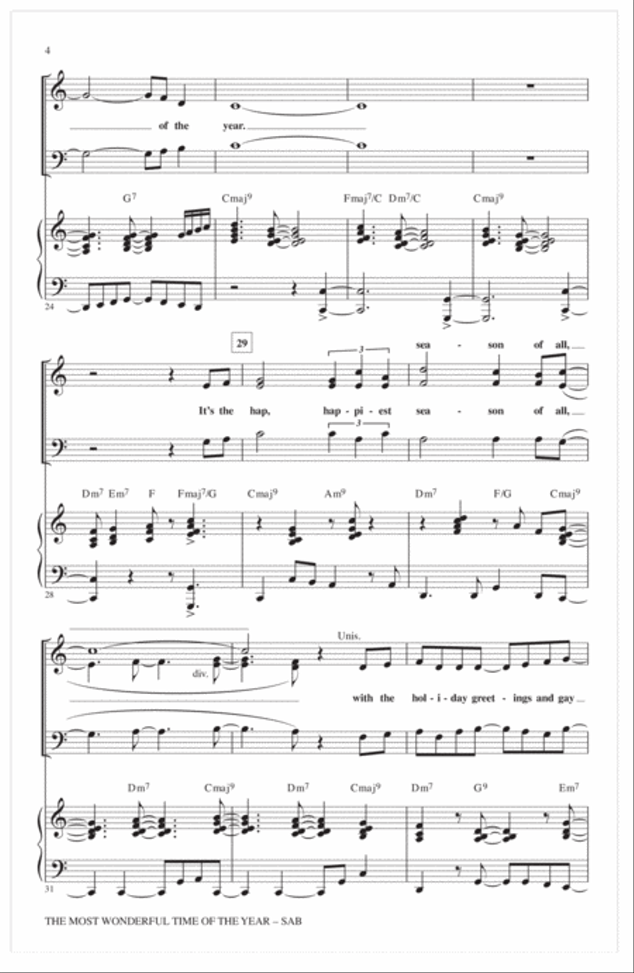 The Most Wonderful Time Of The Year 3-Part scores gallery preview page 3