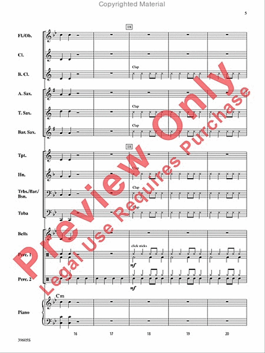 Atomic Clock Concert Band scores gallery preview page 6