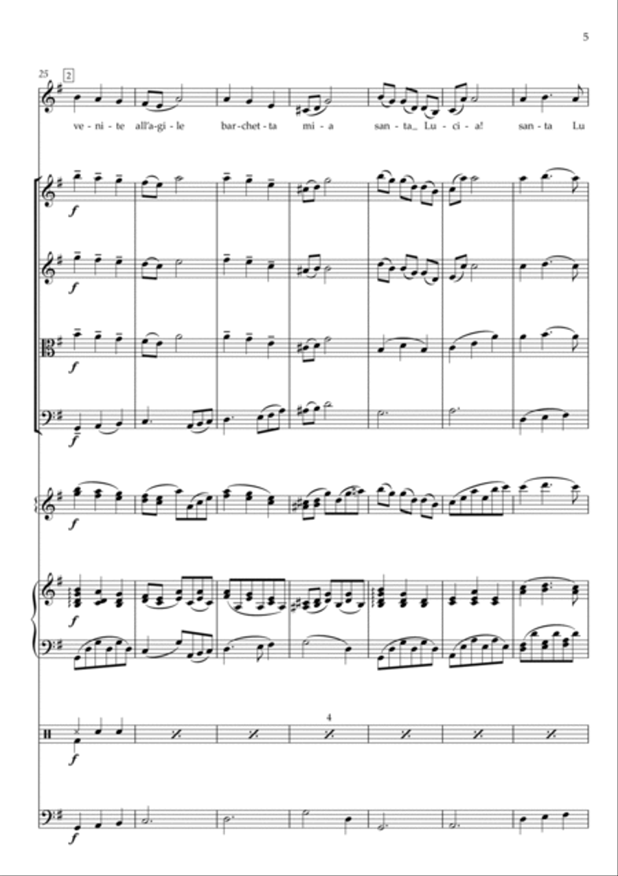 Santa Lucia Santa Lucia Large Ensemble scores gallery preview page 5