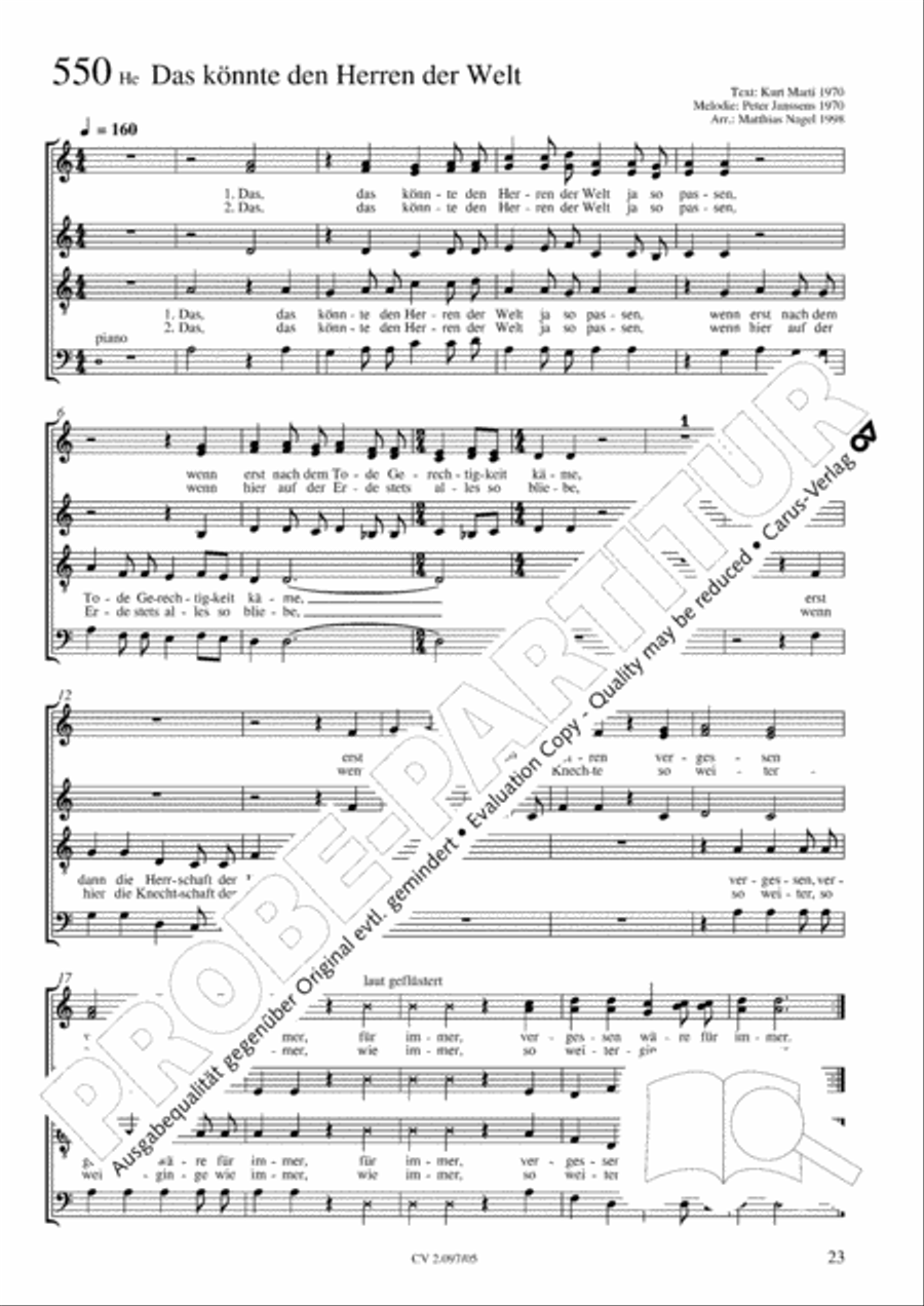Pop-Chorbuch zum EG: Morning has broken Choir scores gallery preview page 24