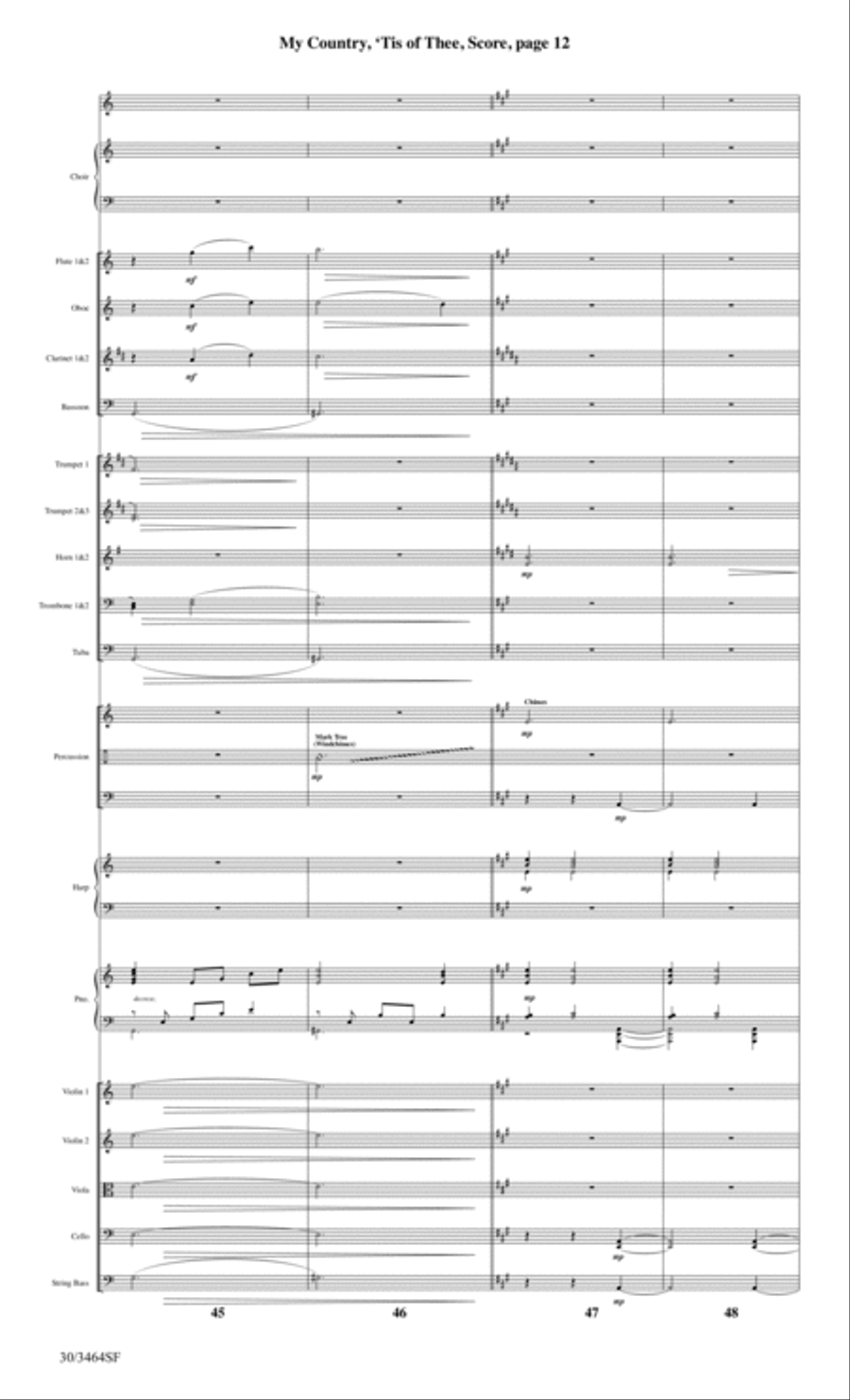 My Country, 'Tis of Thee - Orchestral Score and Parts Choir scores gallery preview page 14
