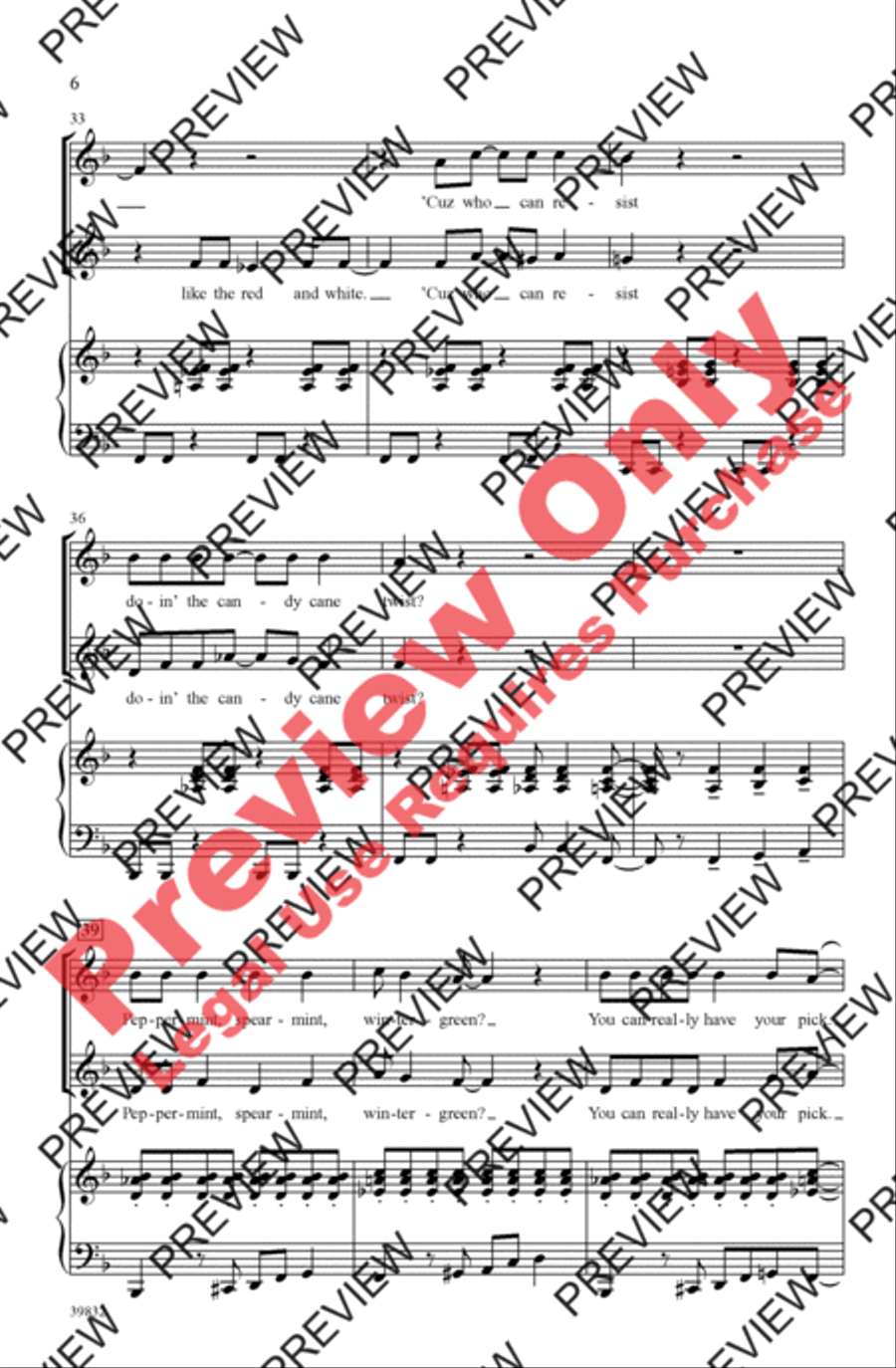 The Candy Cane Twist 2-Part scores gallery preview page 6