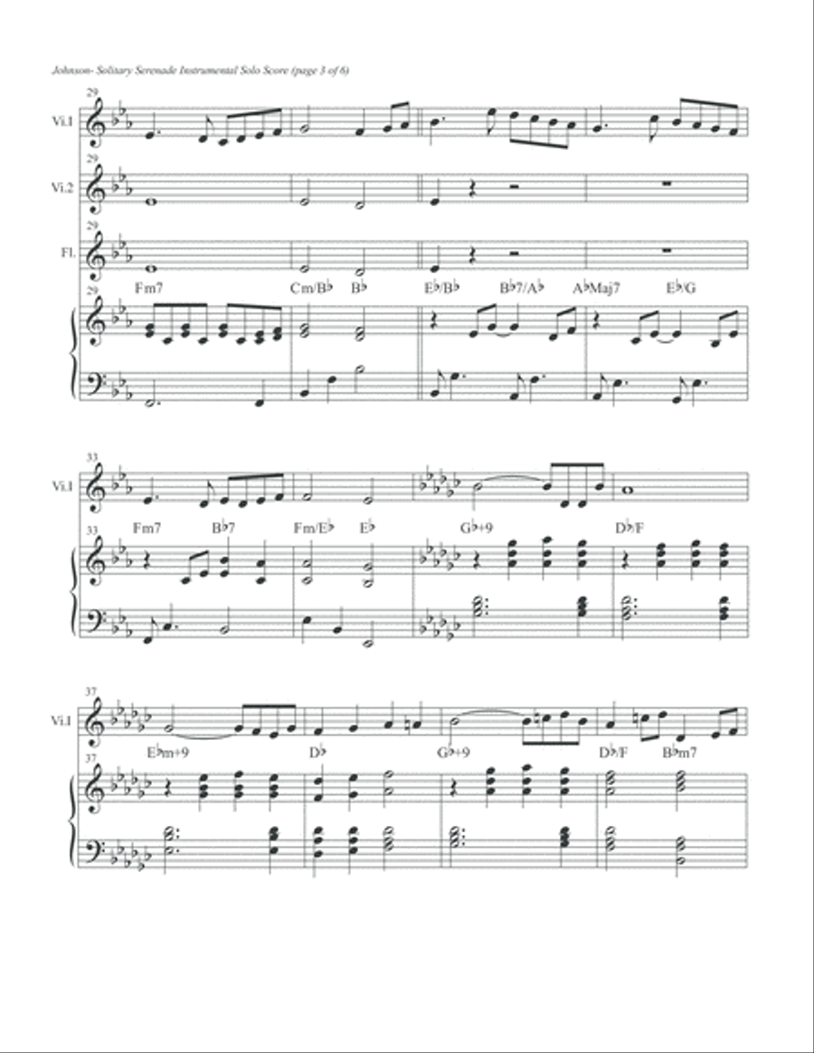 Solitary Serenade Inst. Solo Score Flute scores gallery preview page 5
