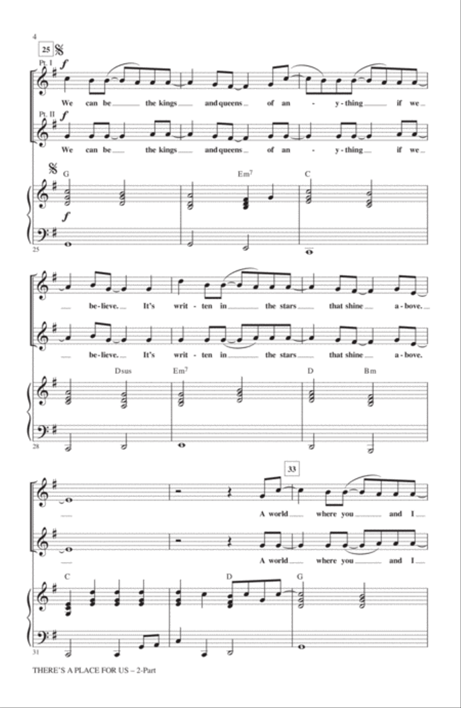 There's A Place For Us There's A Place For Us 2-Part scores gallery preview page 3
