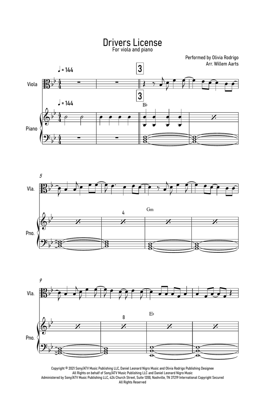Drivers License Viola scores gallery preview page 1