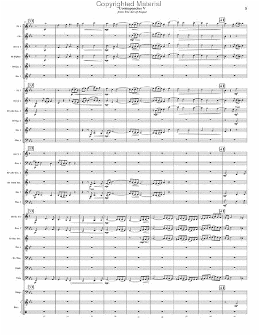 Contrapunctus 5 - STUDY SCORE ONLY Concert Band scores gallery preview page 8