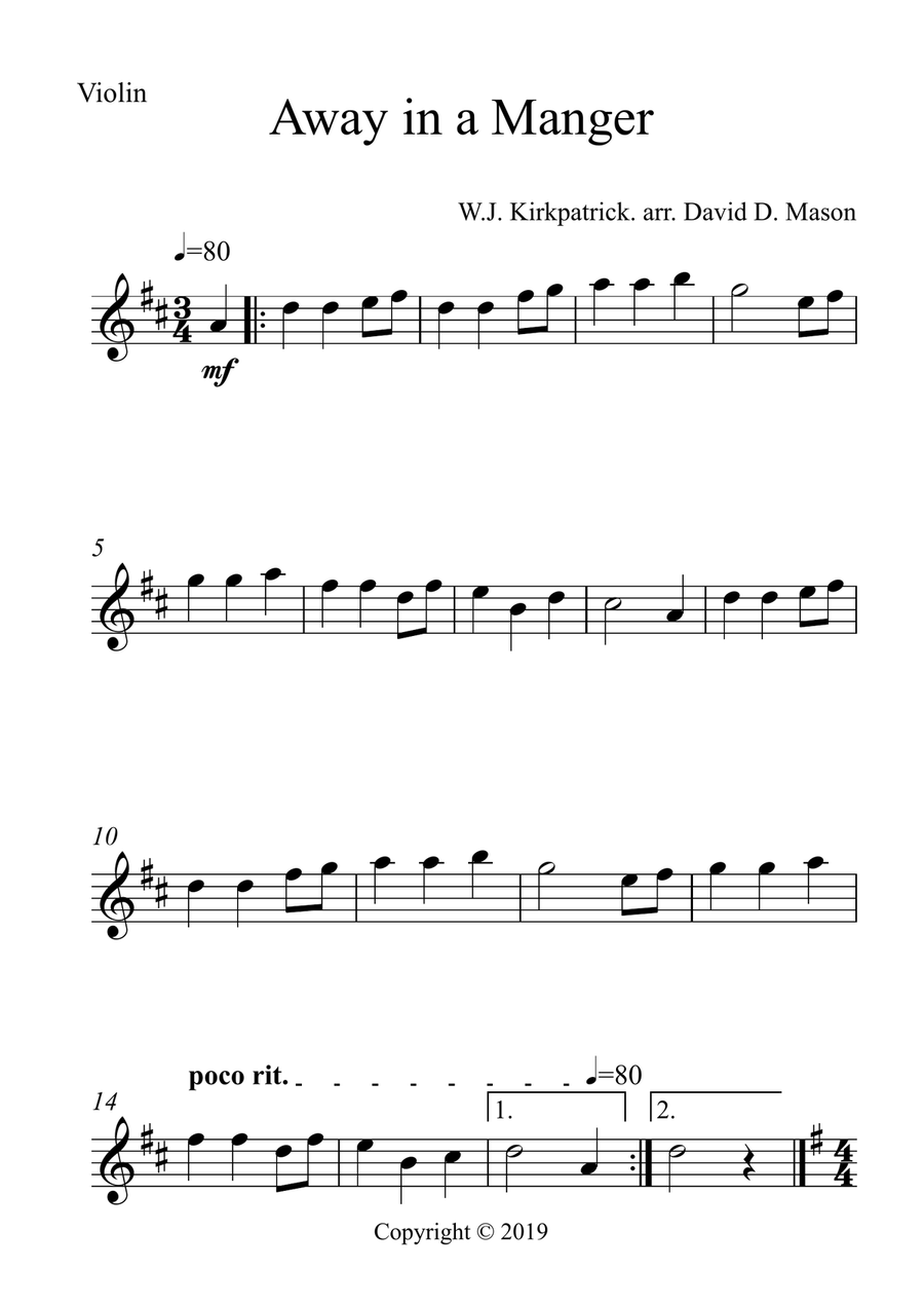 10 Christmas Carols for Solo Violin and Piano Violin Solo scores gallery preview page 3