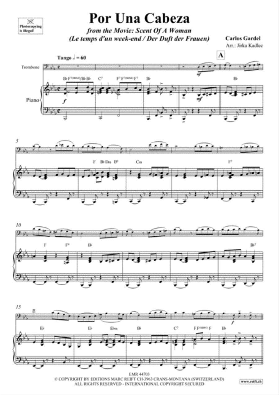 Por Una Cabeza Piano Accompaniment scores gallery preview page 4