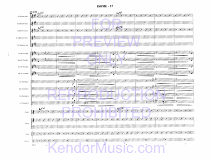 Rhyme (Full Score) Jazz Ensemble scores gallery preview page 19