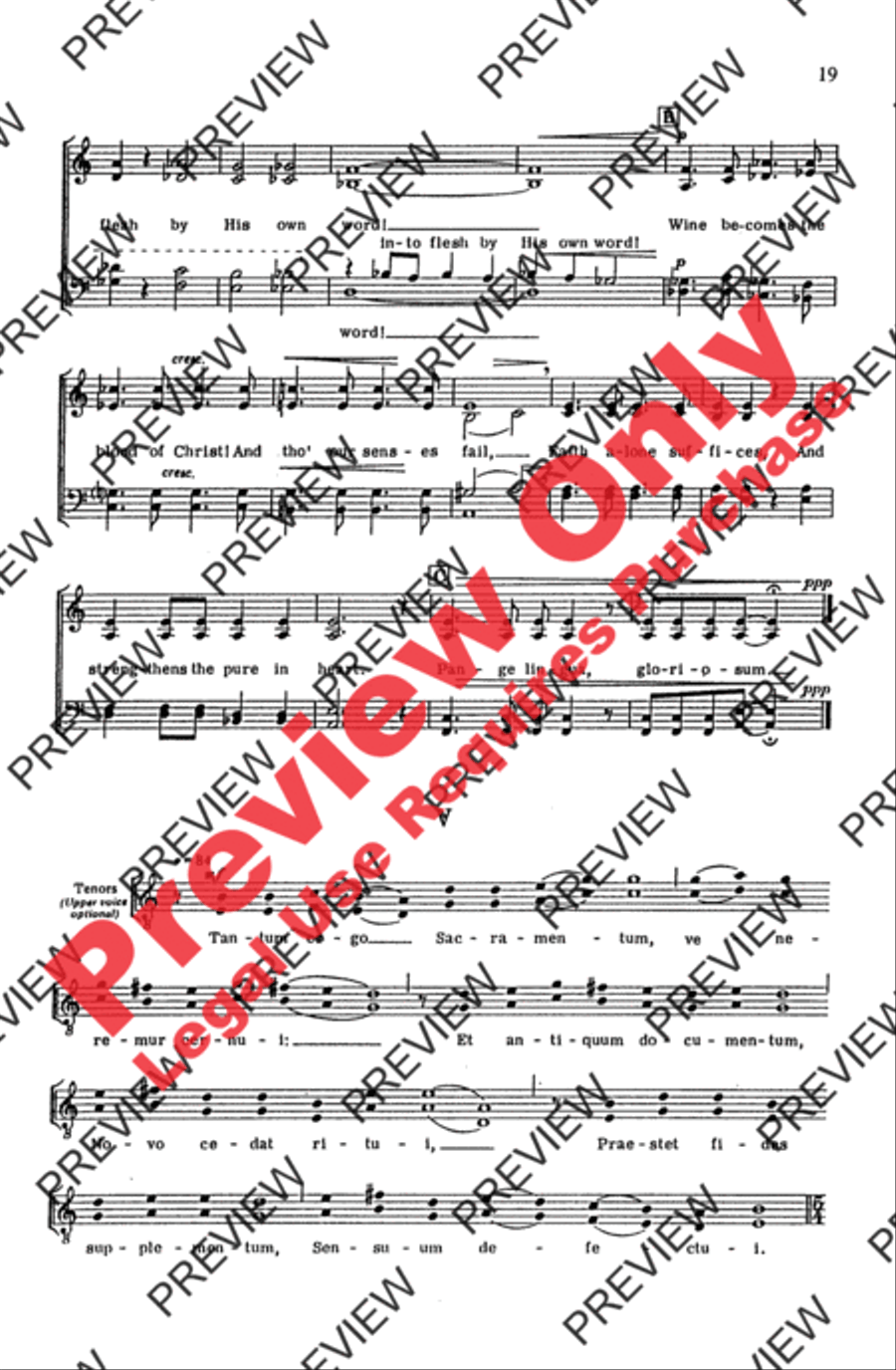 Pange Lingua Variations 4-Part scores gallery preview page 19