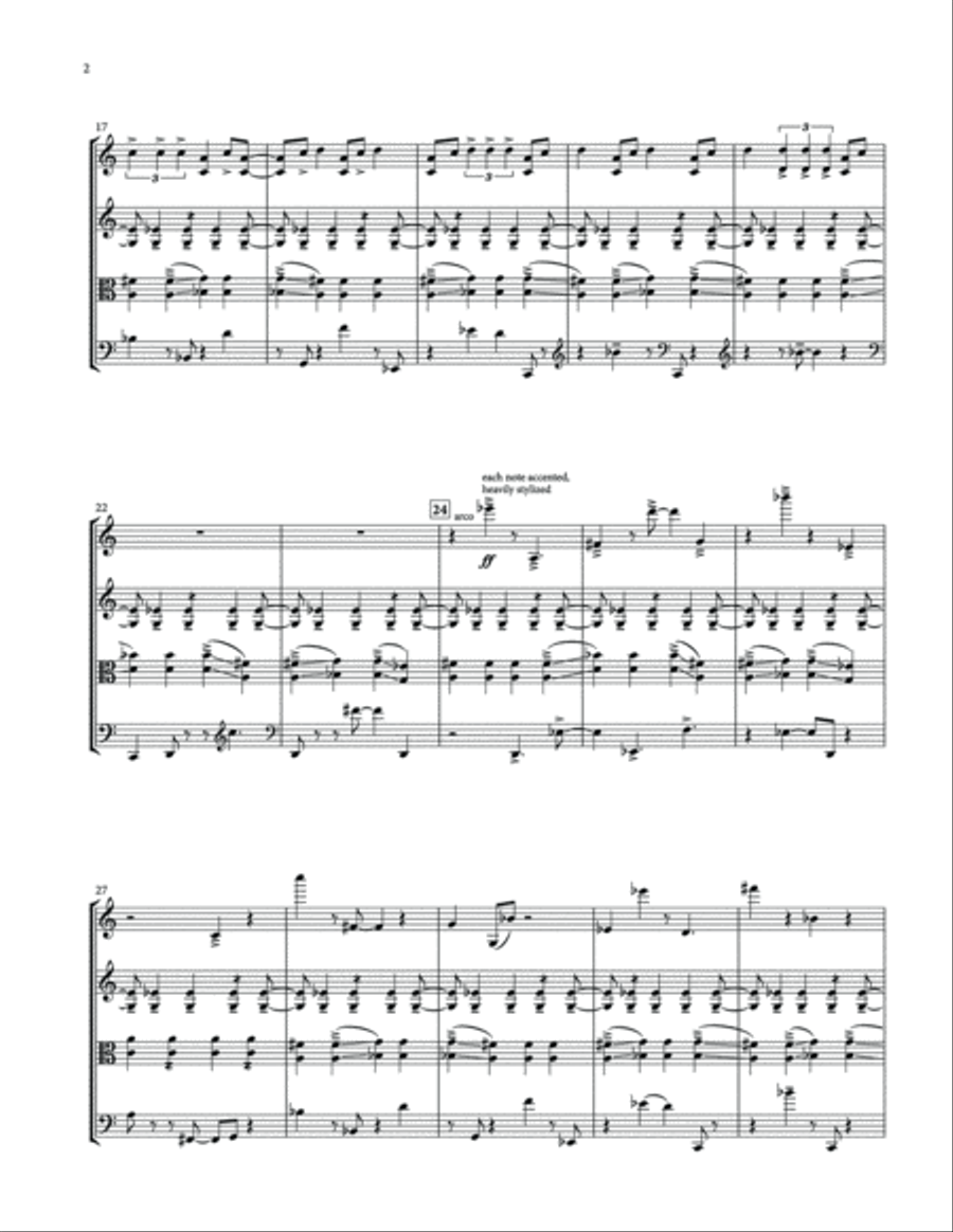 Diacritical Marks - Score & Parts String Quartet scores gallery preview page 2