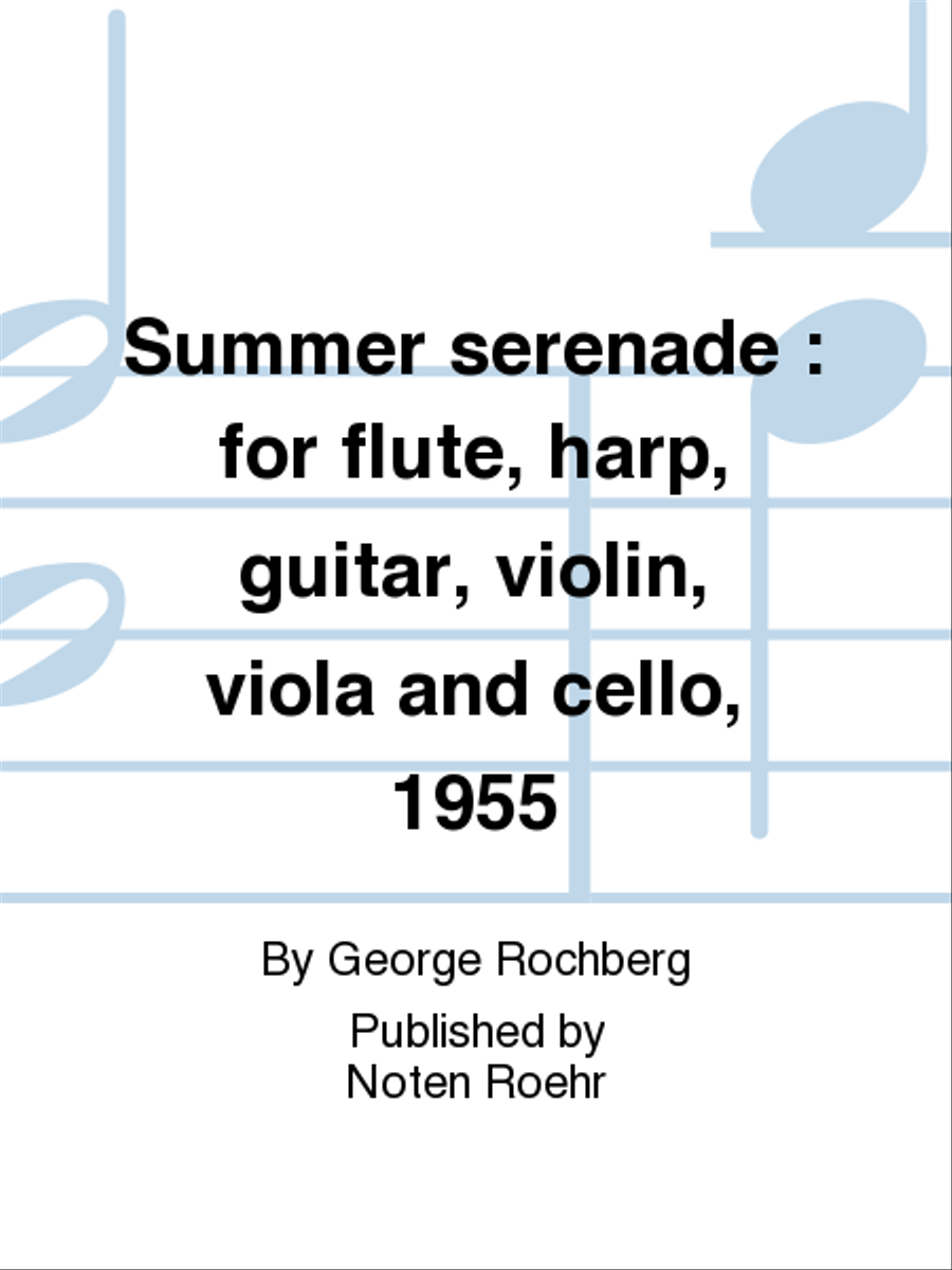Serenata d'estate = Summer serenade Flute scores gallery preview page 1