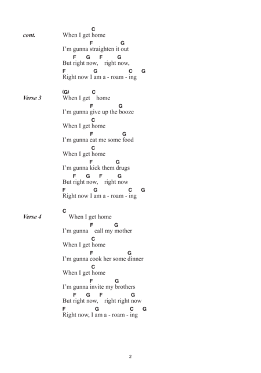 Right Now I'm A-Roaming Guitar scores gallery preview page 2