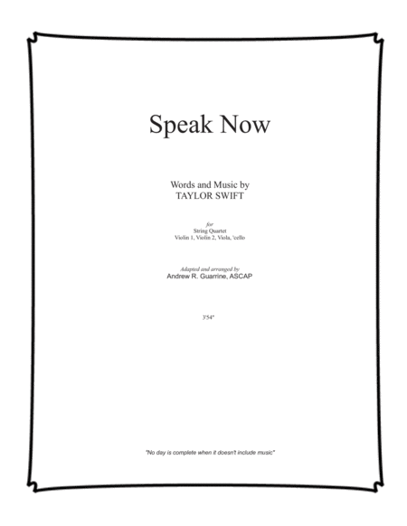 Speak Now image number null